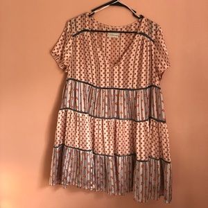 UO Pippa Tiered Chiffon Dress